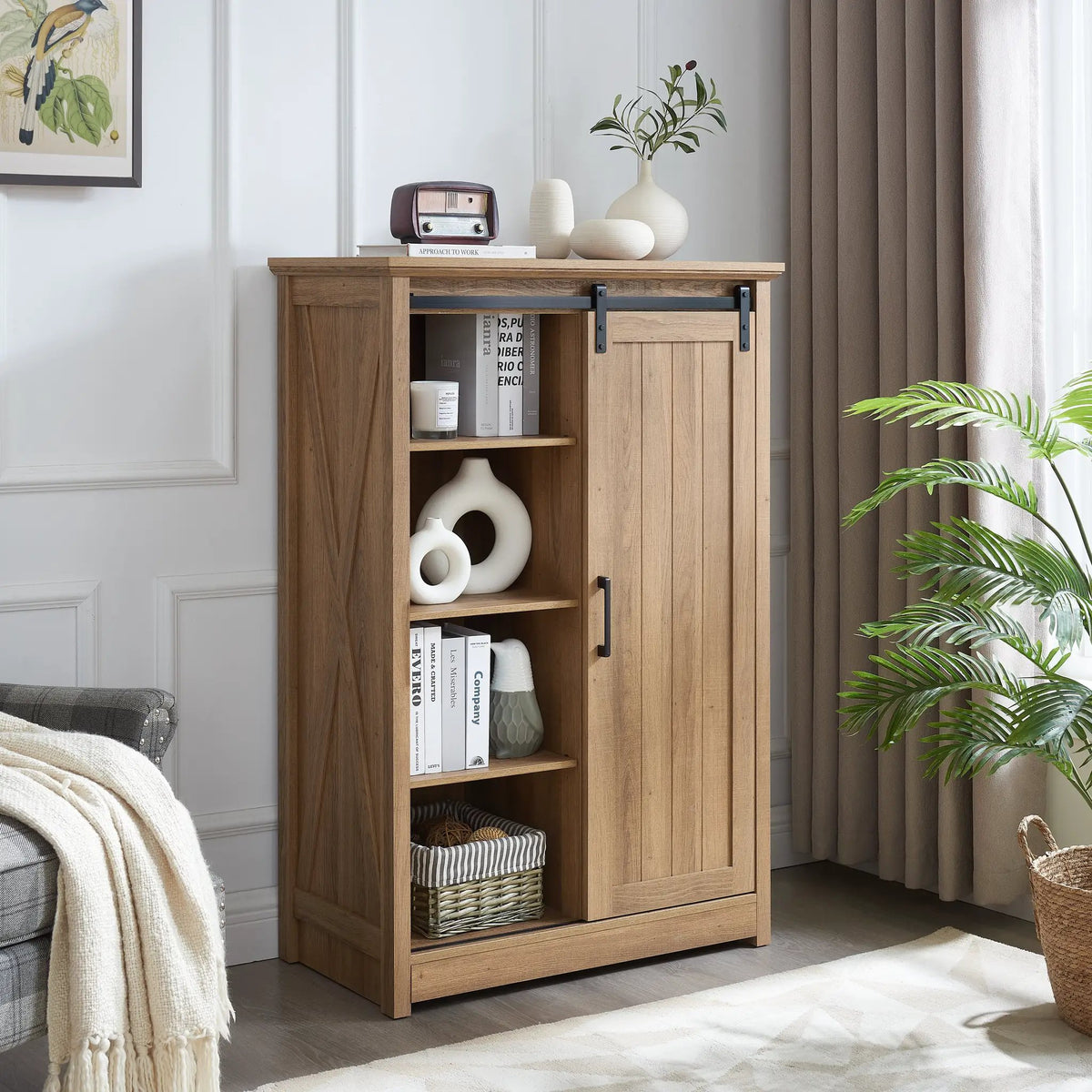 5 Drawers Dresser with Sliding Barn Door by HouseOfZazla