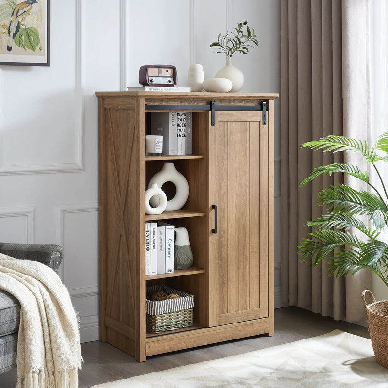 5 Drawers Dresser with Sliding Barn Door by HouseOfZazla