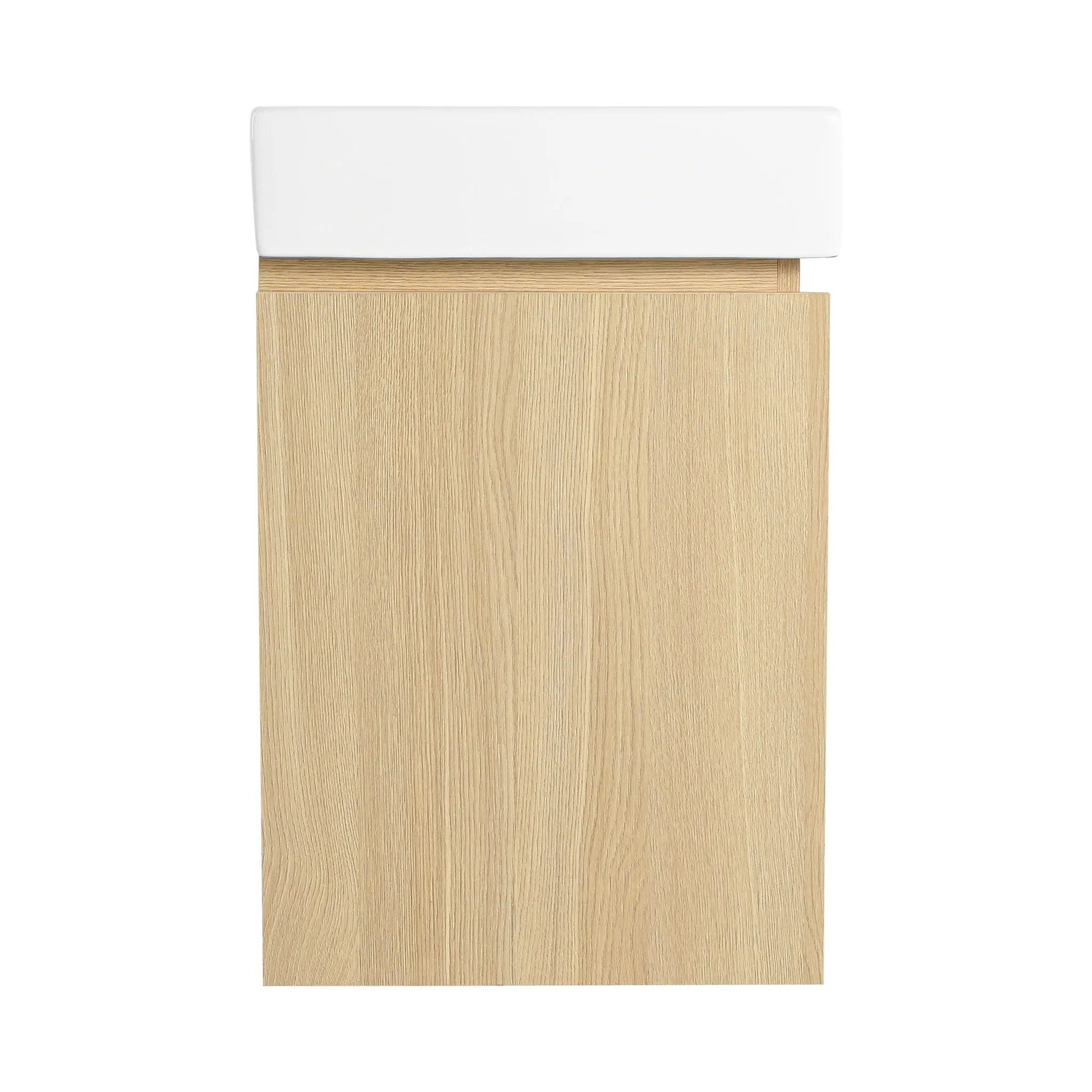 Modern Bathroom Vanity With Ceramic Basin, Wall Mounted Floating Sink Combo, Storage Cabinet by HouseOfZazla