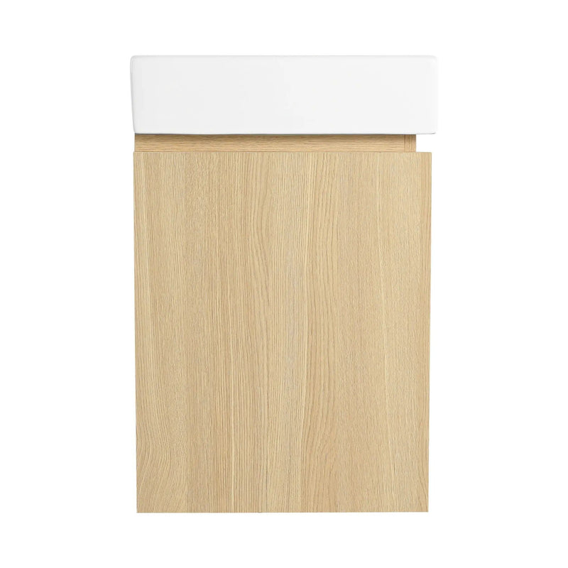 Modern Bathroom Vanity With Ceramic Basin, Wall Mounted Floating Sink Combo, Storage Cabinet by HouseOfZazla