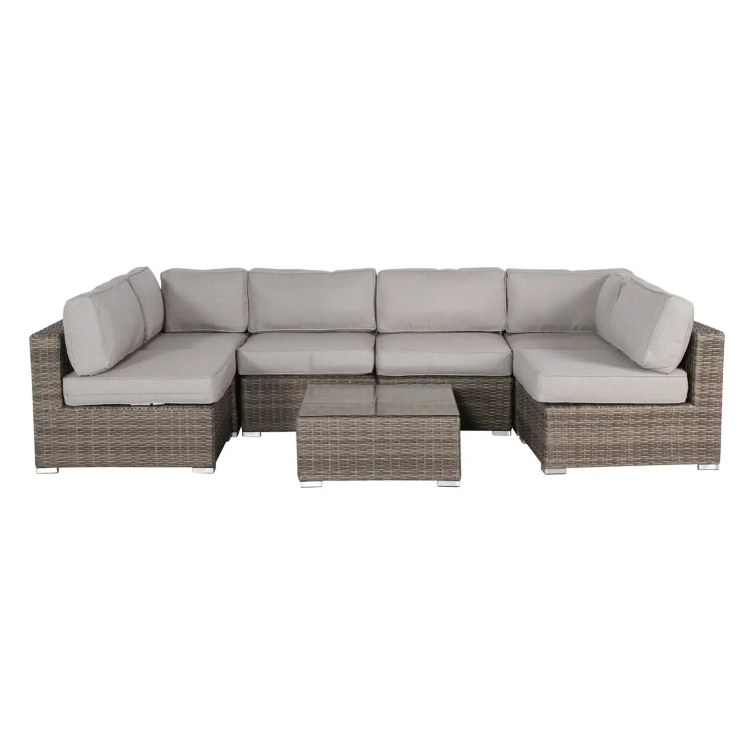 Seating Set With Cushions Handcrafted Wicker Design by HouseOfZazla