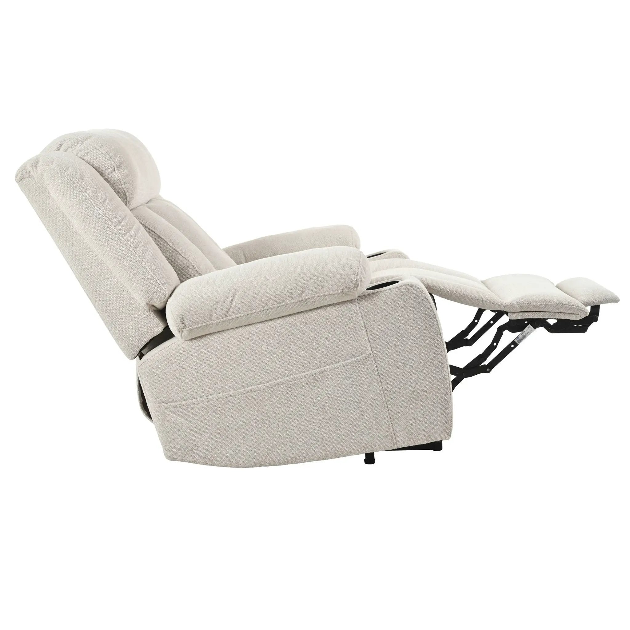 Power Lift Recliner Chair With Extended Footrest, Remote Control, Cup Holders, And Side Pockets by HouseOfZazla