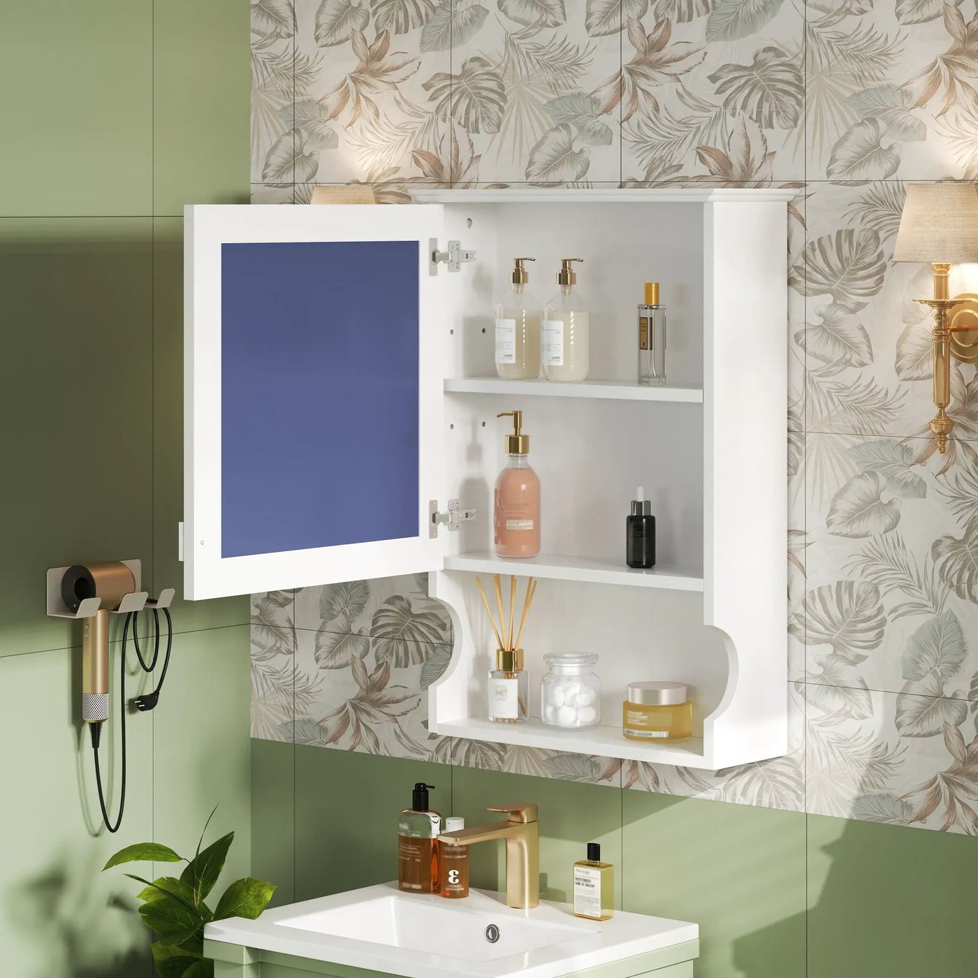 Wall Mounted Bathroom Storage Cabinet With Mirror, Soft Closing Hinges by Unique Piece Furniture
