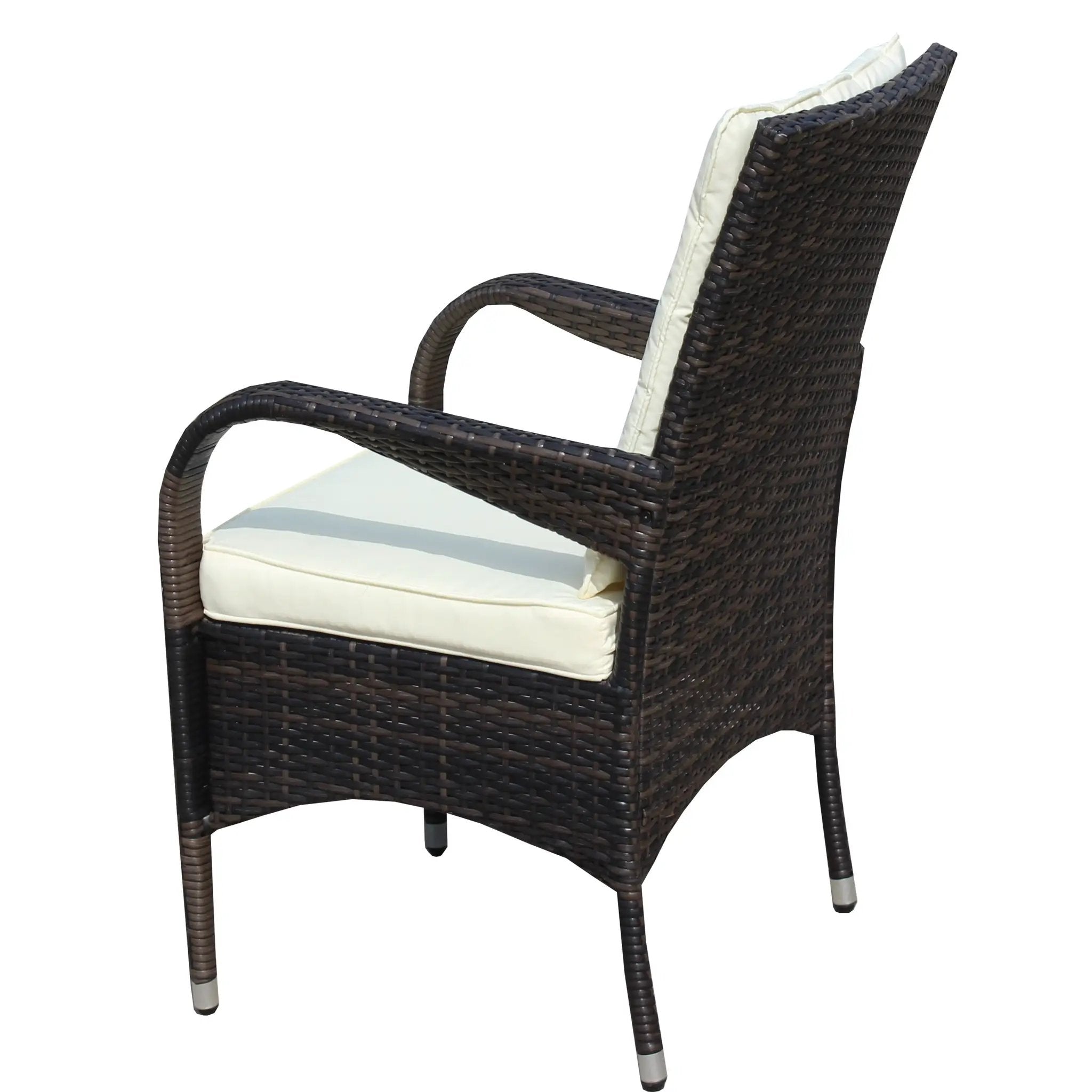 2-Piece Liberatore Dining Chairs with Beige Cushions by HouseOfZazla