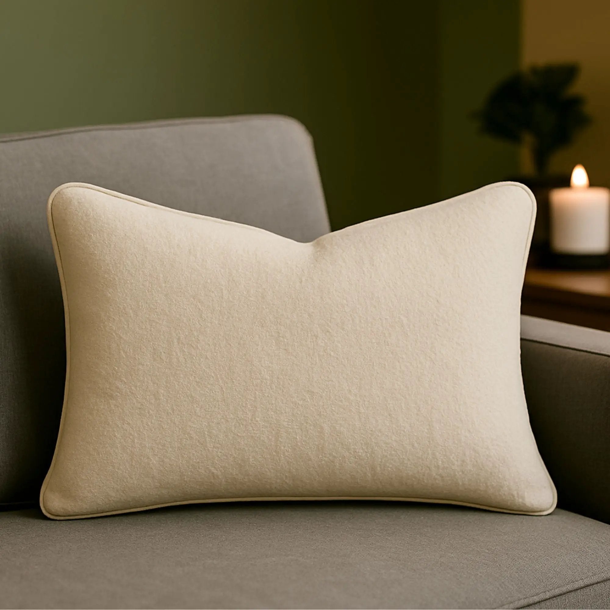 Homey Cozy - Textured Throw Pillow - Ivory by Unique Piece Furniture