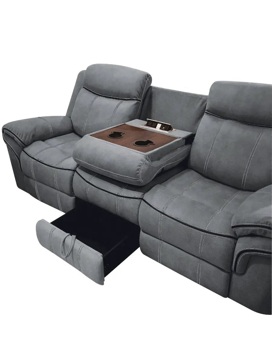 Zubaida - Sofa w/USB Dock & Console(Motion) by Unique Piece Furniture