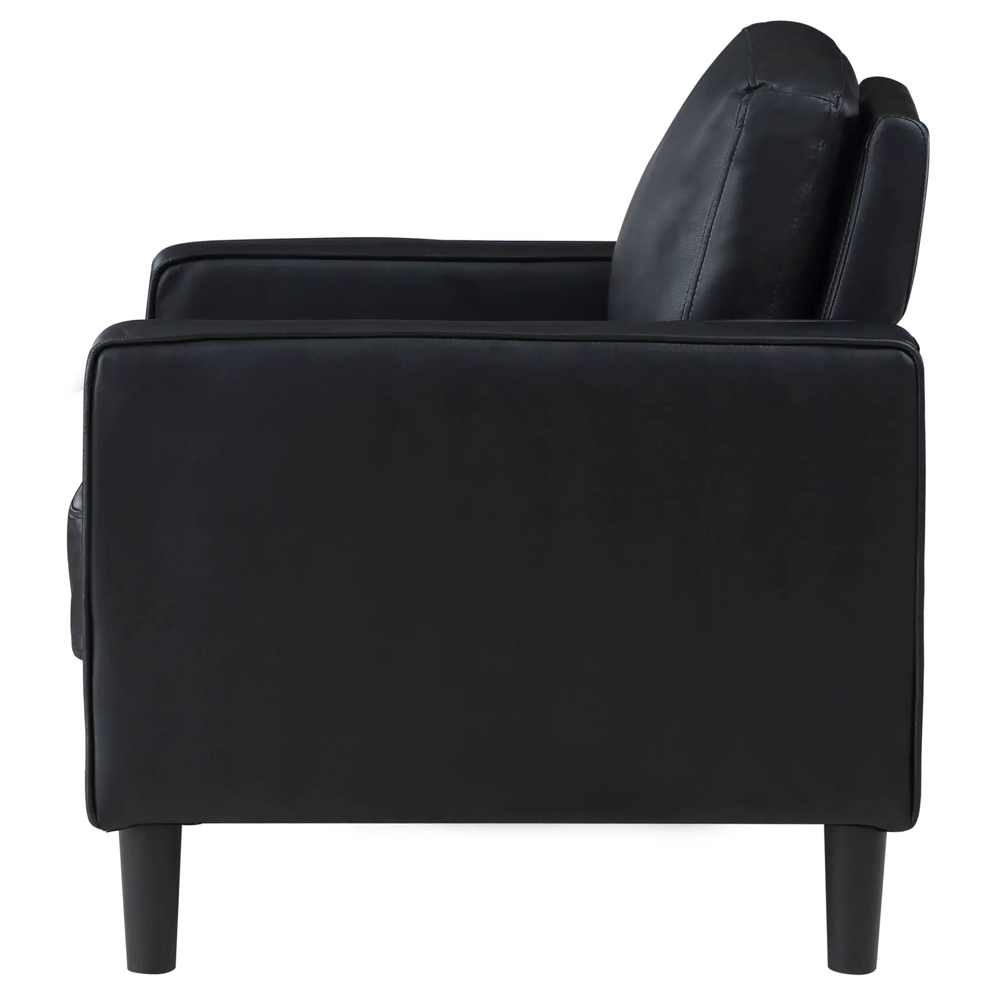 Ruth Upholstered Track Arm Accent Chair Black by Unique Piece Furniture