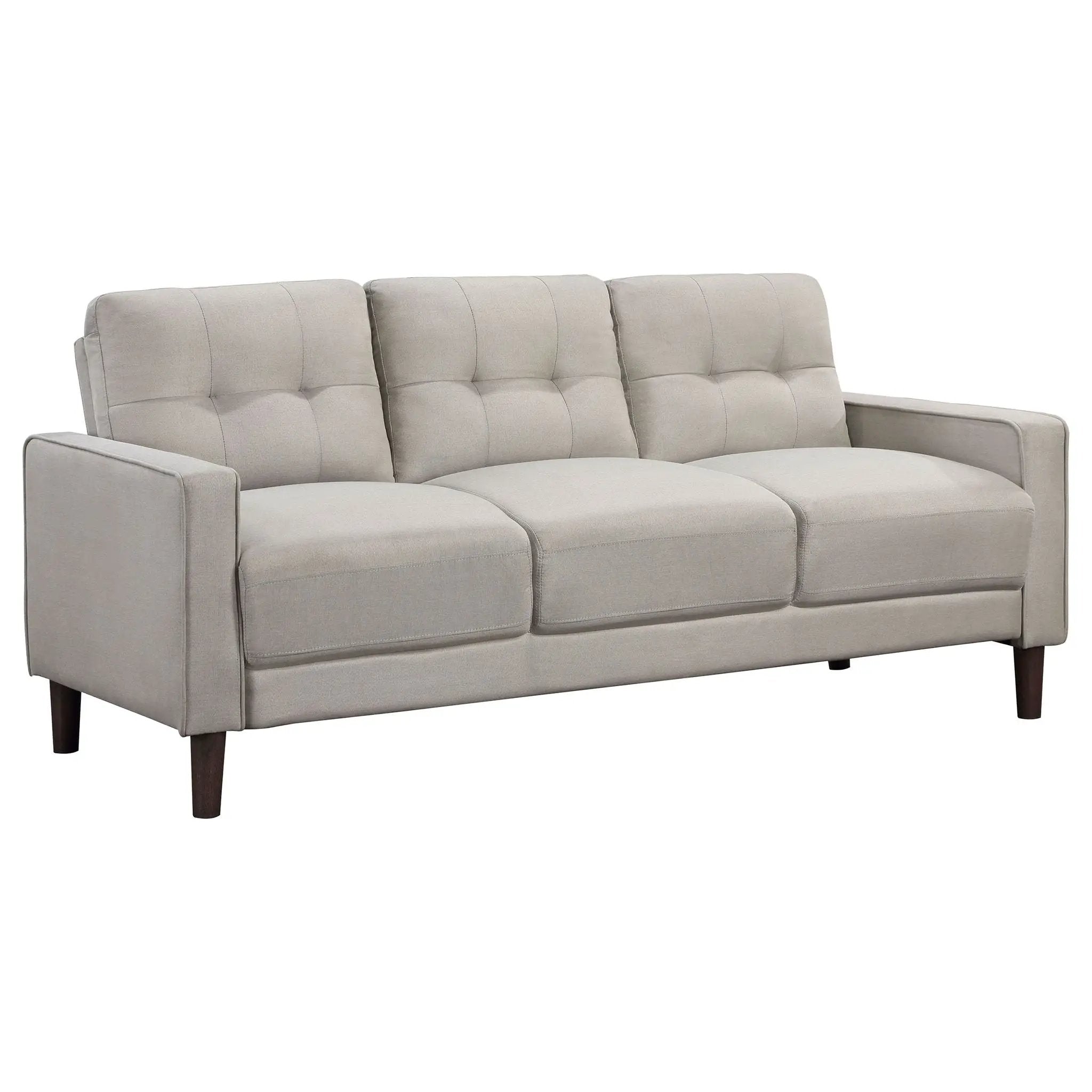 Bowen Upholstered Track Arm Tufted Sofa Beige by Unique Piece Furniture