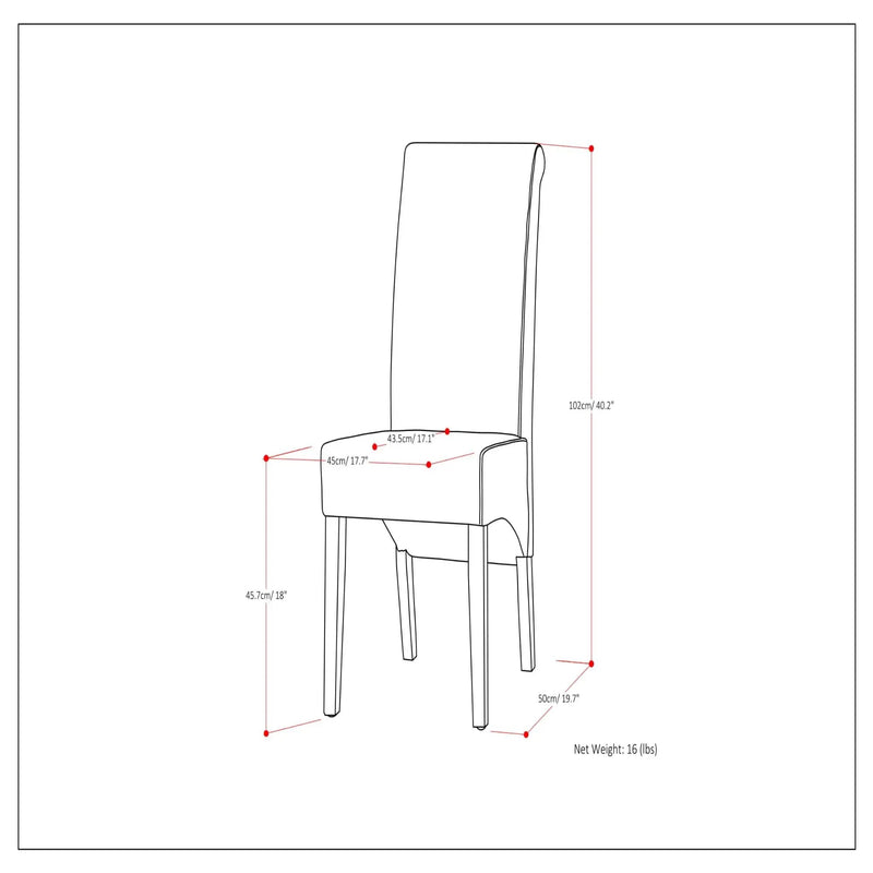 Avalon - Deluxe Parson, Dining Chair (Set of 2) by Unique Piece Furniture