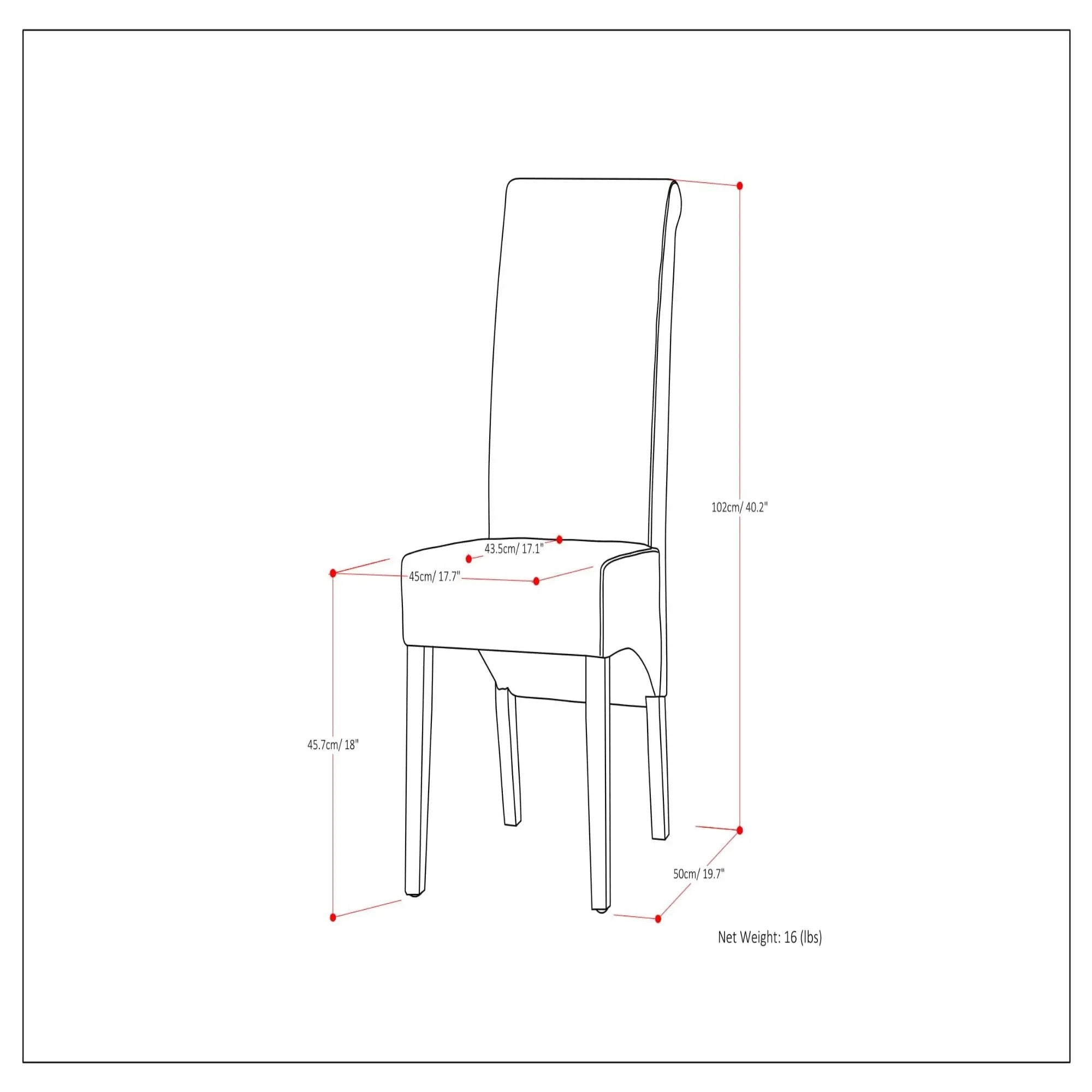 Avalon - Deluxe Parson, Dining Chair (Set of 2) by Unique Piece Furniture