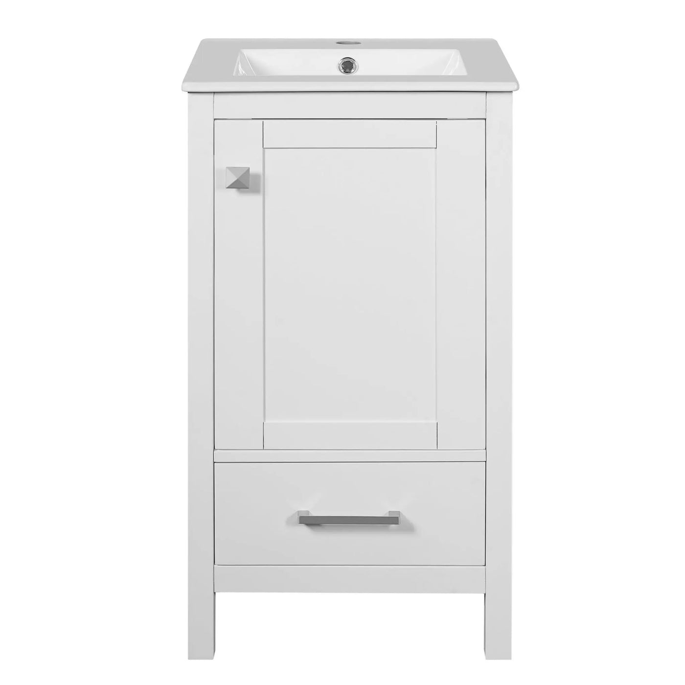 Bathroom Vanity With Ceramic Sink, Soft Close Drawers, Door Organizer, Divider Drawer, Adjustable Foot Pads by Unique Piece Furniture