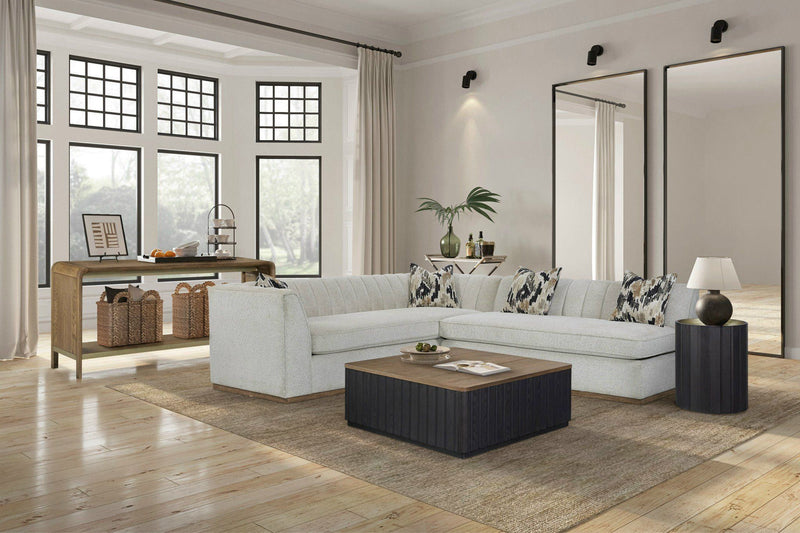 Channel - Armless Loveseat - Off White by HouseOfZazla