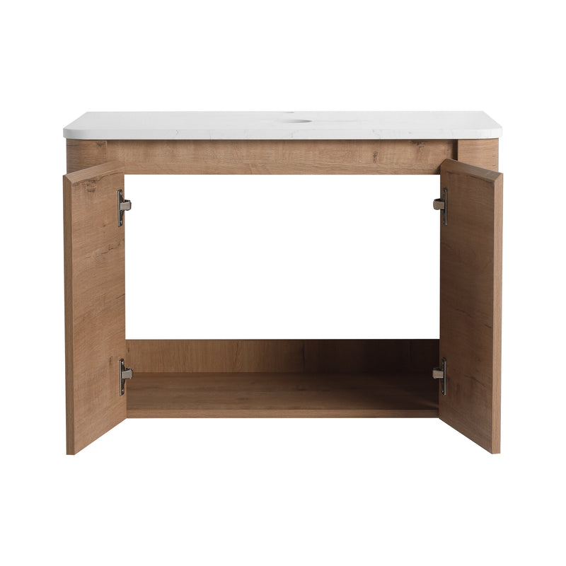 30" Wall-Mounted Bathroom Vanity with 2 Soft-Close Doors by HouseOfZazla