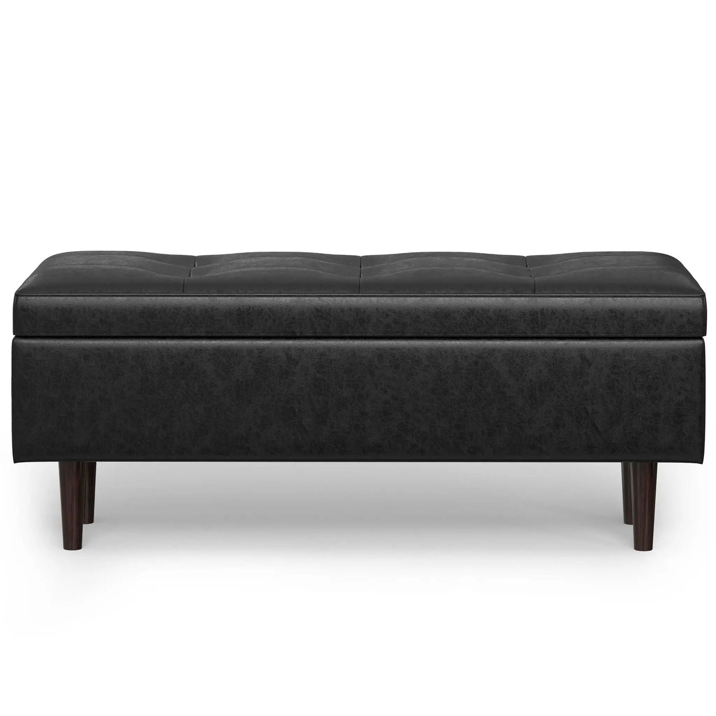 Shay - Large Square Coffee Table Storage Ottoman Mid-Century Style by HouseOfZazla