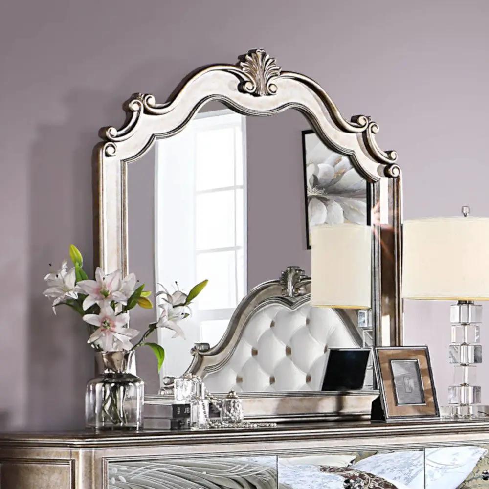 Esteban - Mirror - Antique Champagne by Unique Piece Furniture