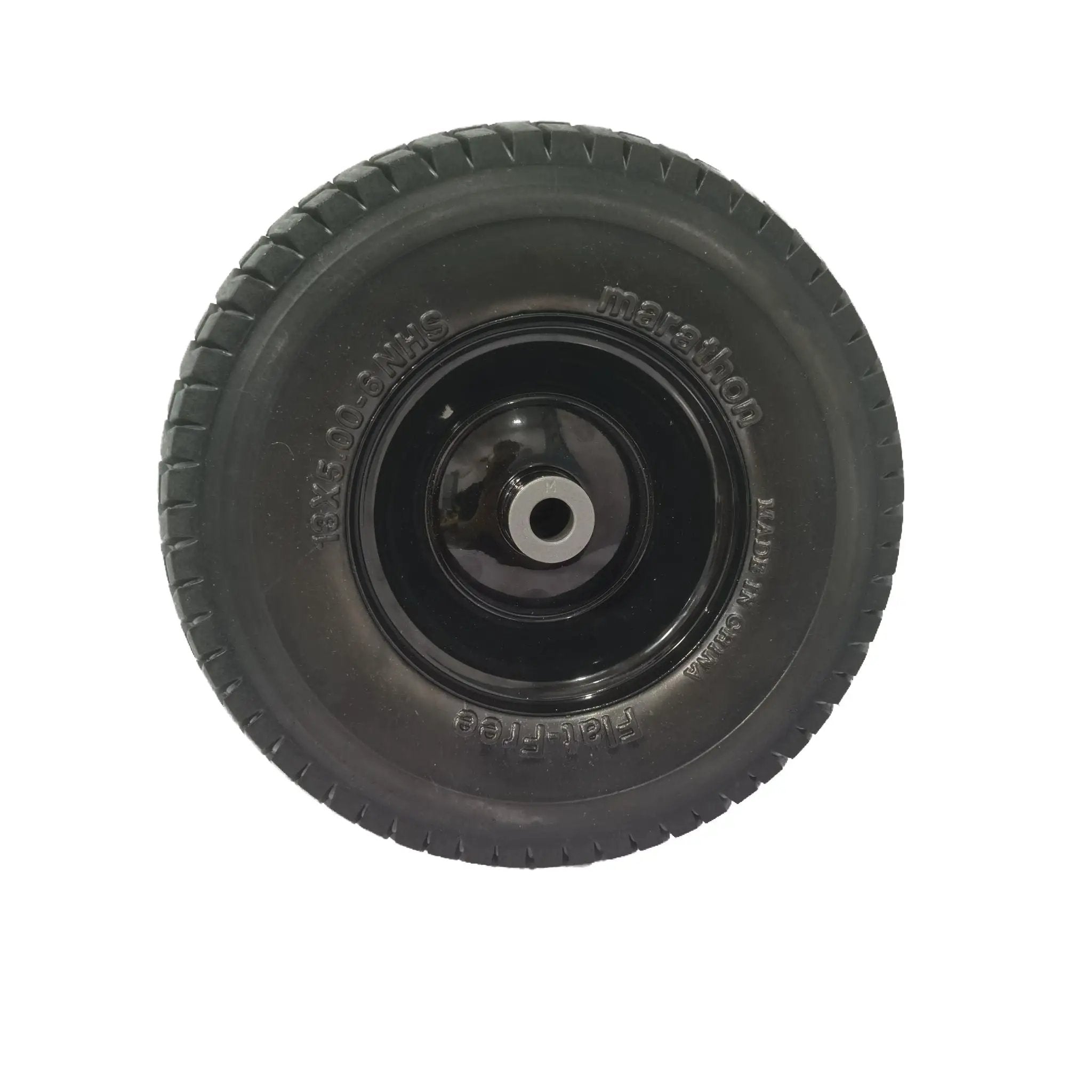 Flat Free Tire And Wheel Assemblies For Riding Lawn Mowers With 3" Hub - Black by HouseOfZazla