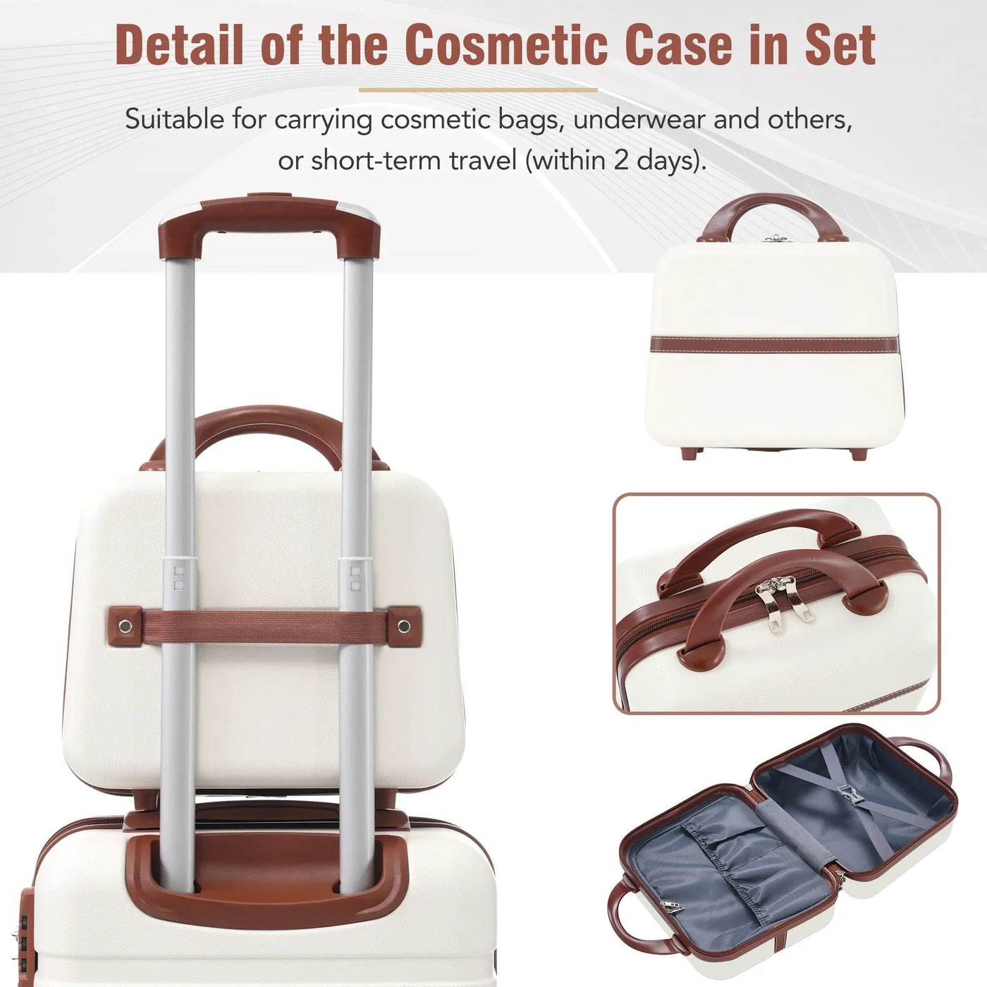 Hardshell Luggage Sets 3 Pieces 20" / 28" Luggages And Cosmetic Case Spinner Suitcase With Tsa Lock Lightweight by HouseOfZazla