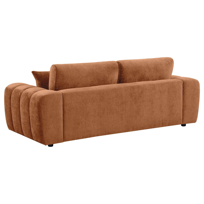 Burnett 2-piece Chenille Upholstered Sofa Set Burnt Orange by Unique Piece Furniture