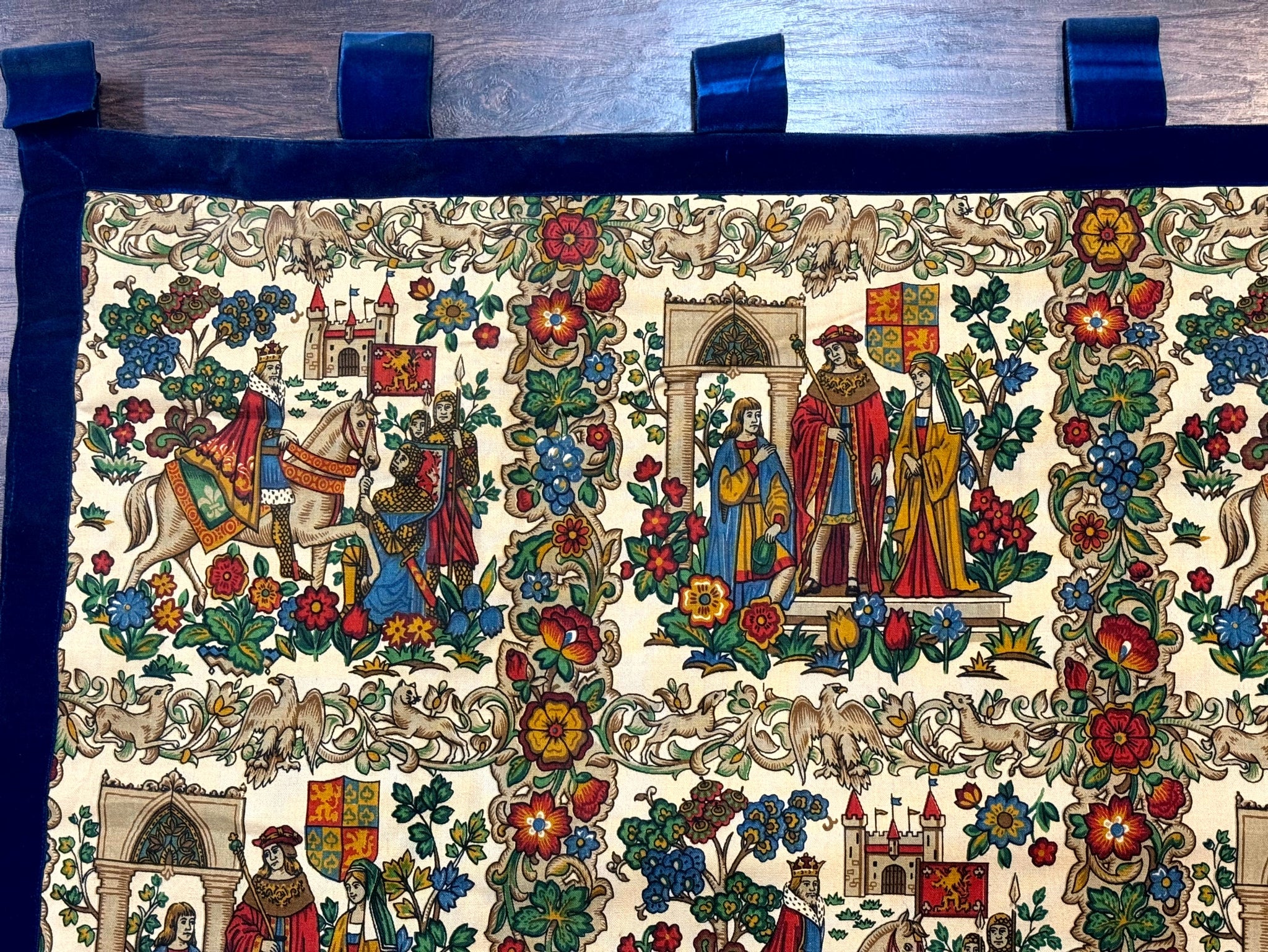 Vintage European Tapestry 4x4, Medievel Design by Jewel Rugs