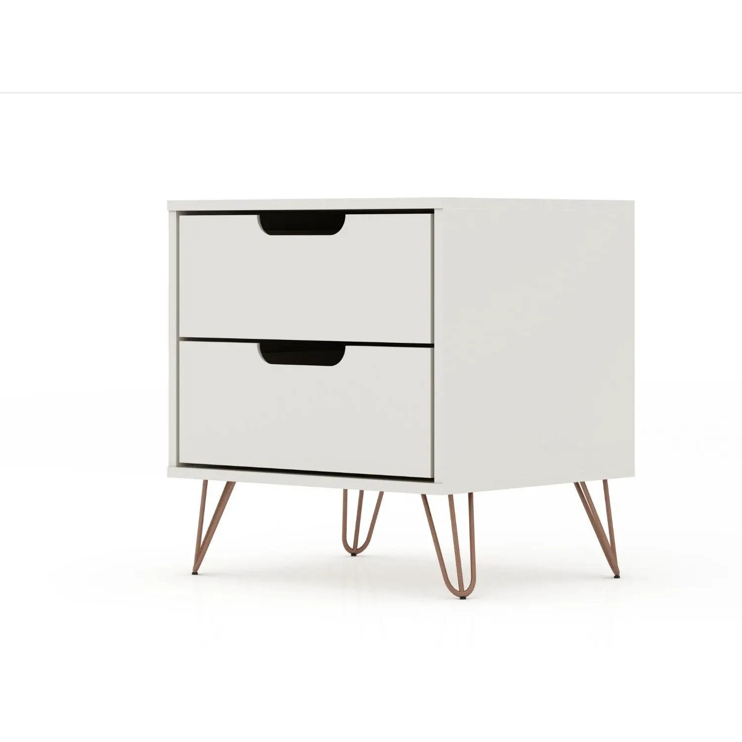 Rockefeller - Nightstand With 2 Drawers - Off White by HouseOfZazla