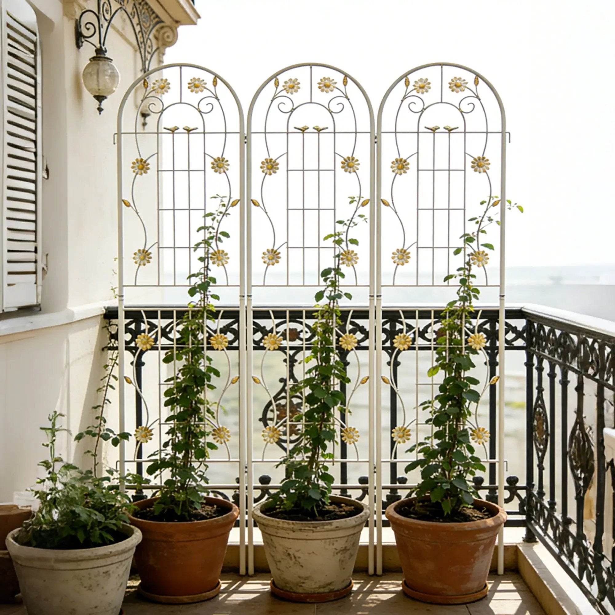Metal Garden Trellis Rustproof Trellis For Climbing Plant Outdoor Flower Support by HouseOfZazla