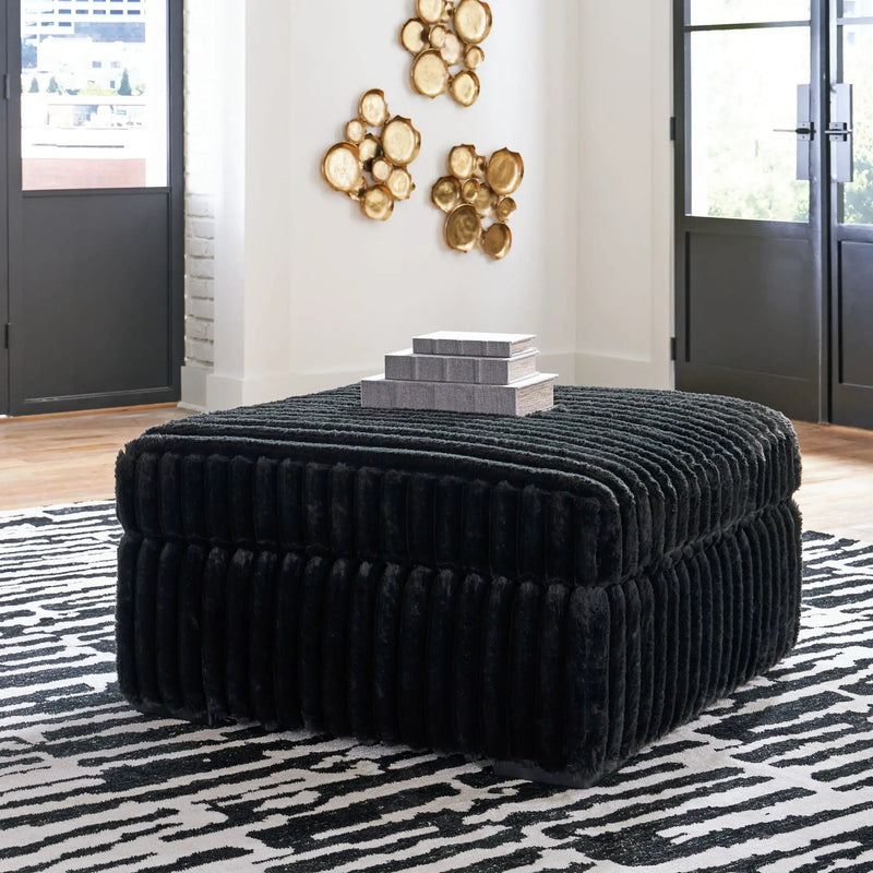 Midnight-Madness - Oversized Accent Ottoman by Unique Piece Furniture