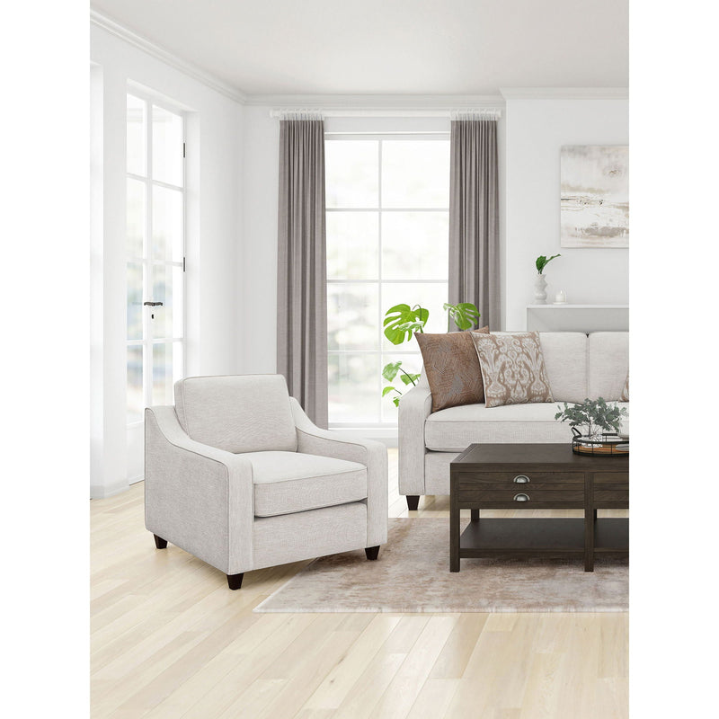 Mahaffey - Upholstered Sloped Track Arm Chair - Beige by HouseOfZazla