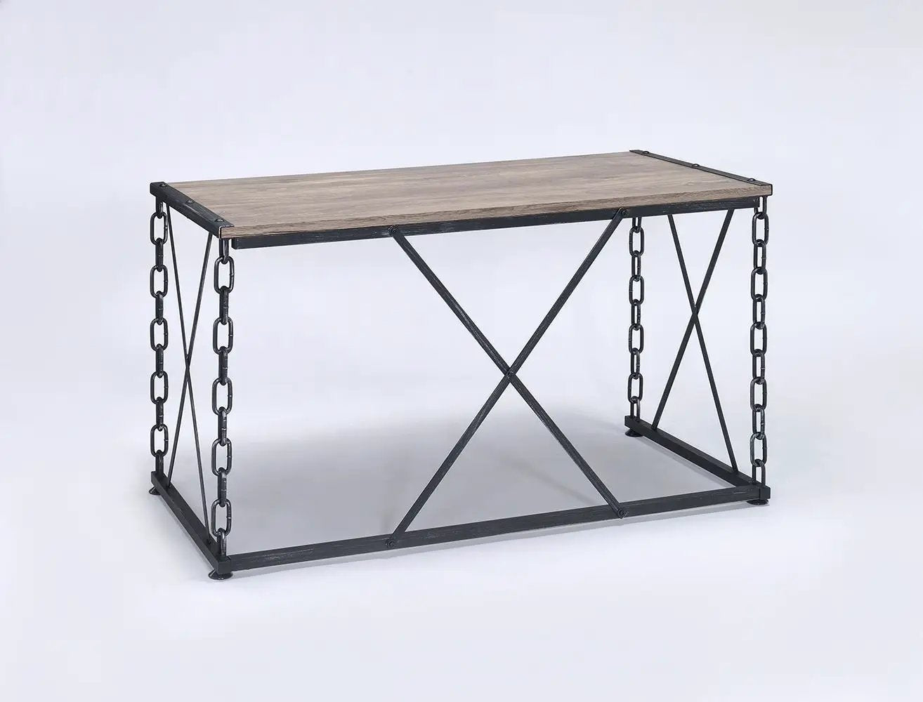Jodie - Console Table - Rustic Oak / Antique Black by Unique Piece Furniture