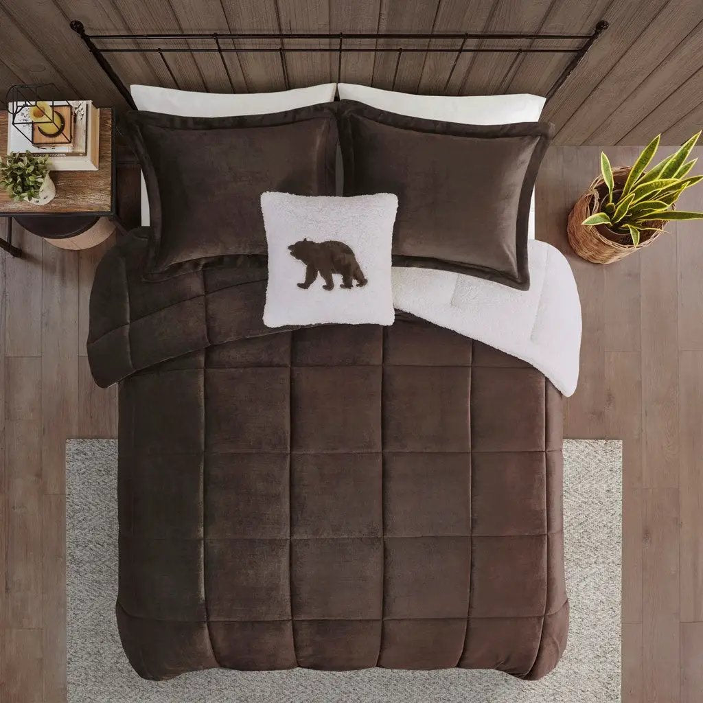 King Plush to Sherpa Down Alternative Comforter Set by HouseOfZazla