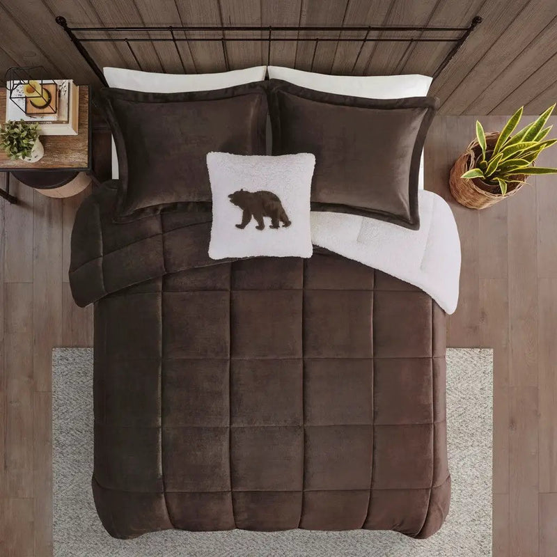 King Plush to Sherpa Down Alternative Comforter Set by HouseOfZazla