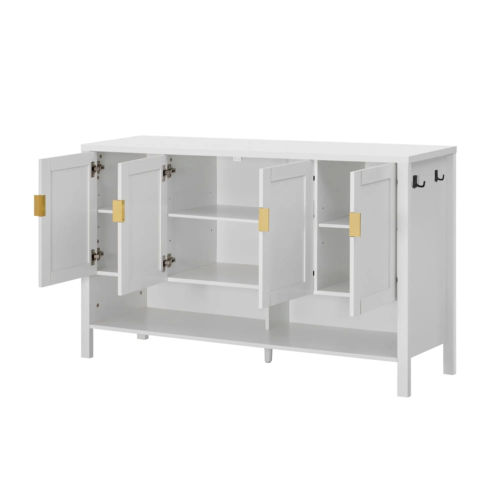 U_STYLE 55.1'' Storage Sideboard with 4-Doors by HouseOfZazla