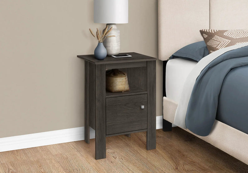 Accent Nightstand Side Table, Storage, Transitional - Oak by Unique Piece Furniture