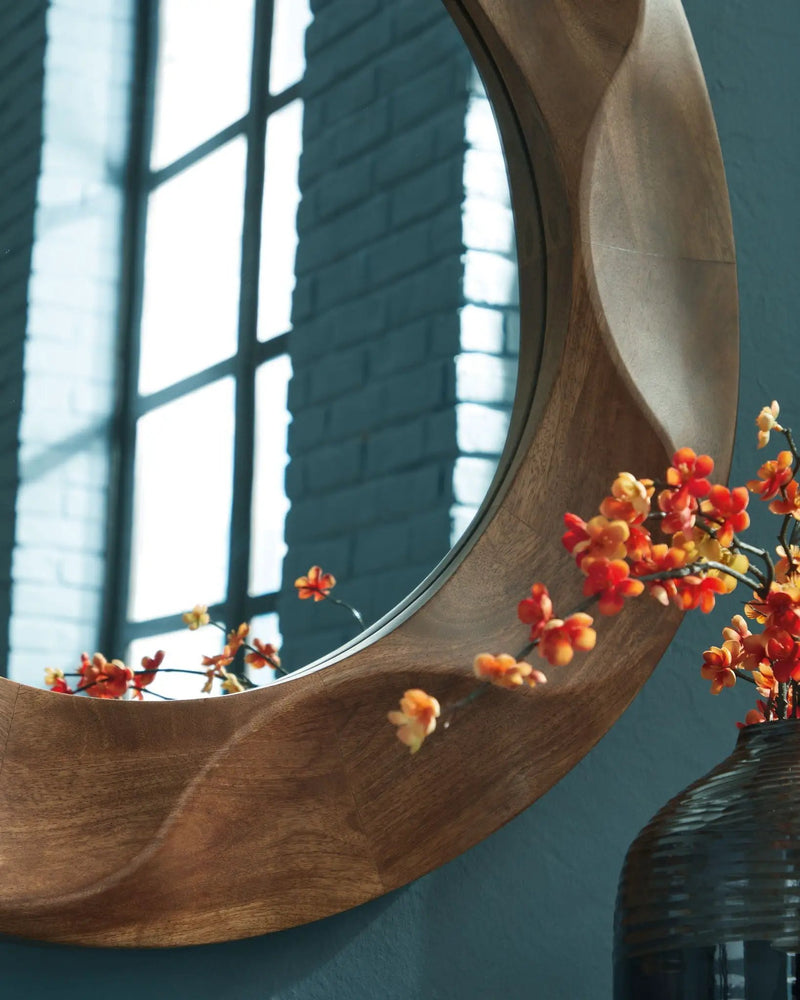 Aajon - Accent Mirror - Brown by Unique Piece Furniture