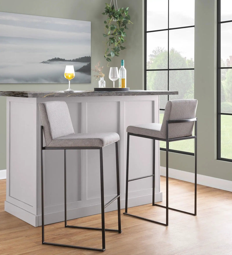 Fuji - Contemporary High Back Barstool Elegant Design by HouseOfZazla
