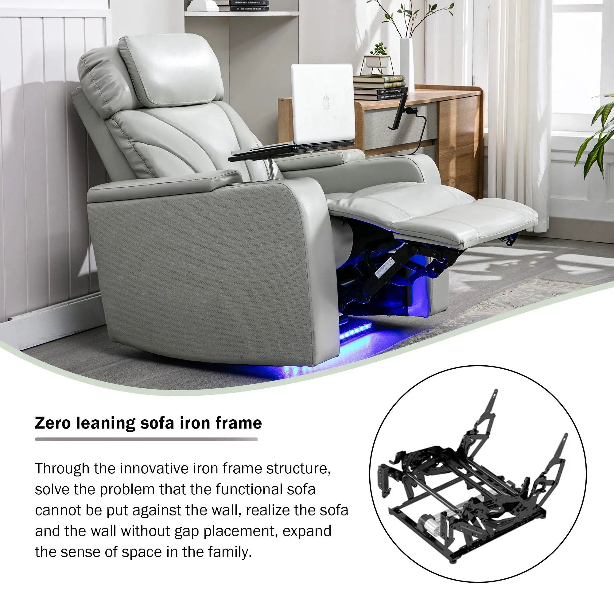 Power Motion Recliner Electric Power Recliner With USB Charging Port, Hidden Arm Storage, Convenient Cup Holder And tooth Speaker by HouseOfZazla
