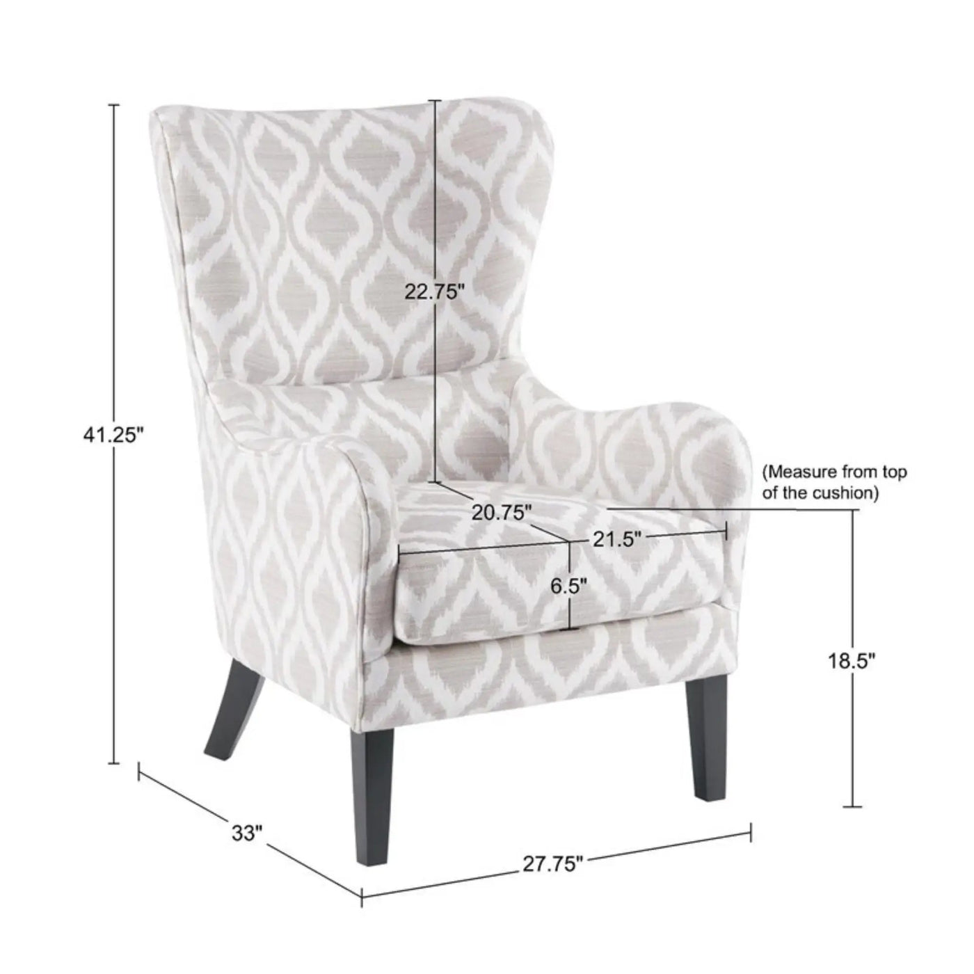 Arianna - Swoop Wing Chair by Unique Piece Furniture