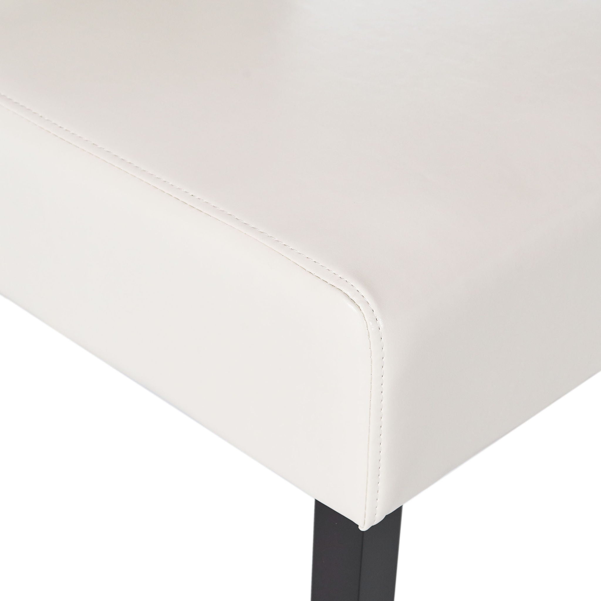 Carter 5 Tuft Dining Chair With Button Tufted Backrest And Espresso Legs - Ivory by HouseOfZazla