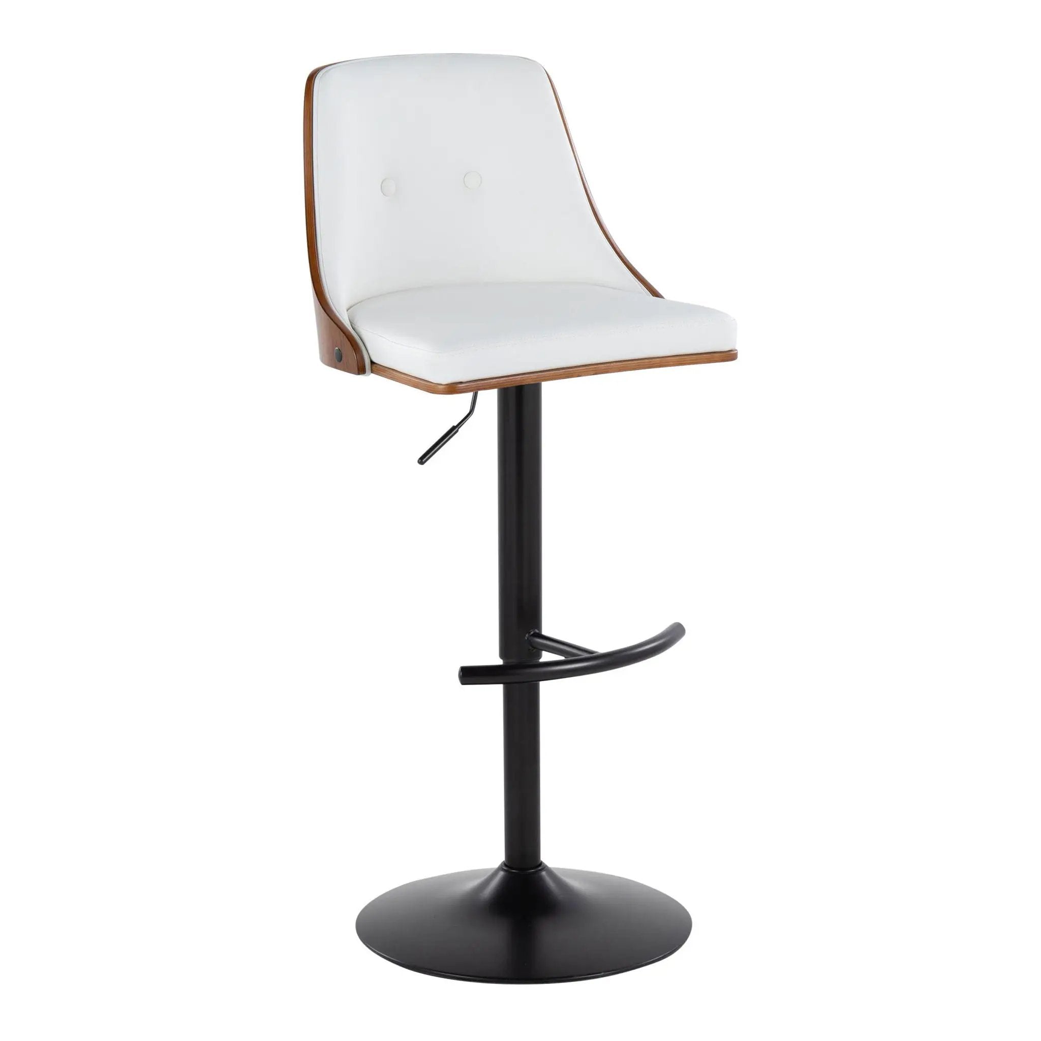 Gianna - Mid Century Modern Adjustable Barstool, Swivel With Rounded T Footrest (Set of 2) by Unique Piece Furniture