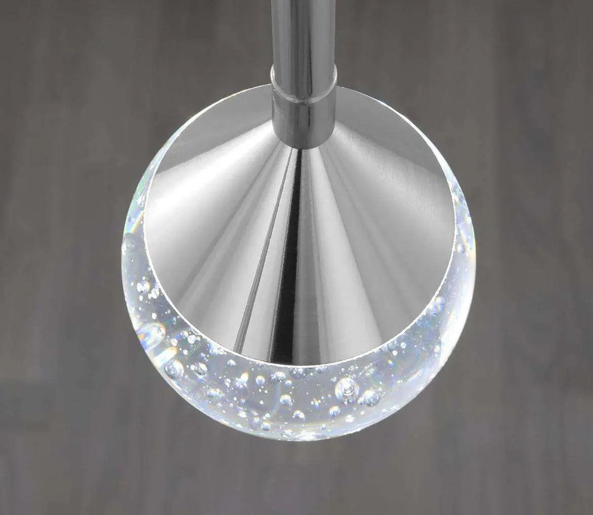 HAIXIANG Mini Chandeliers 3-Lights Modern Chrome Light Pendant Lights by Selzalot