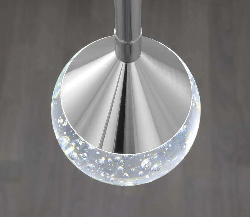 HAIXIANG Mini Chandeliers 3-Lights Modern Chrome Light Pendant Lights by Selzalot