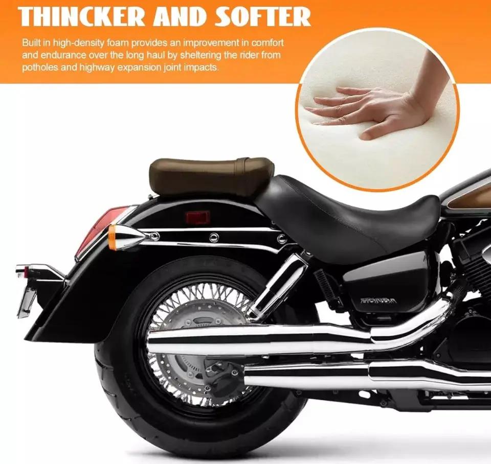Open Box Motorcycle Front Rider Driver Seat Pillion Cushion Pad with Mounting Bracket Fit by Selzalot