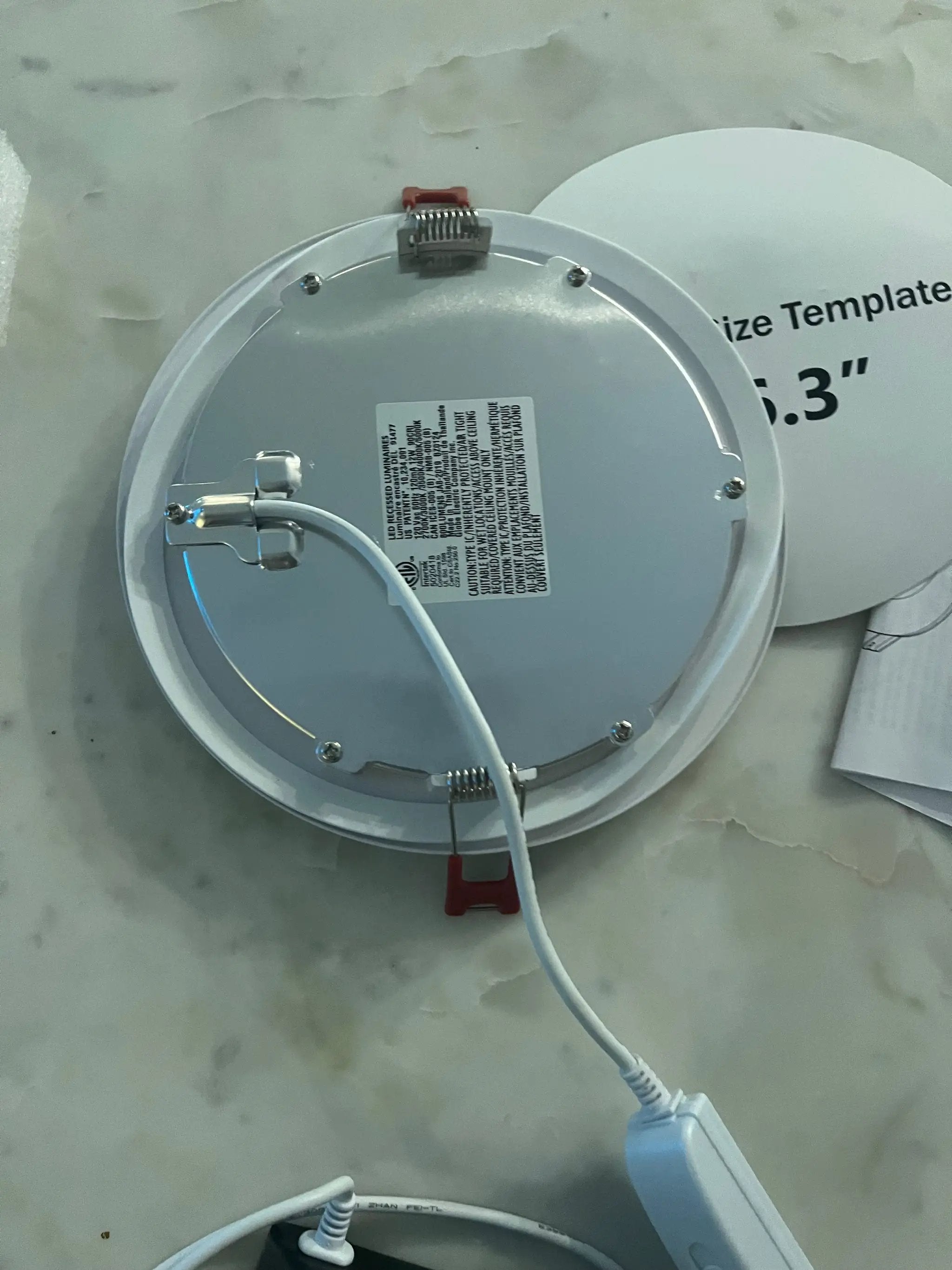 Commercial Electric Ultra Slim Integrated LED 6 in Round Adj Color Temp Canless Recessed Light for Kitchen Bath Living rooms, White by Selzalot
