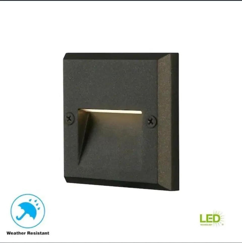 Hampton Bay 49 Lumen 5.5 in. Low Voltage Black Integrated LED Deck Light by Selzalot