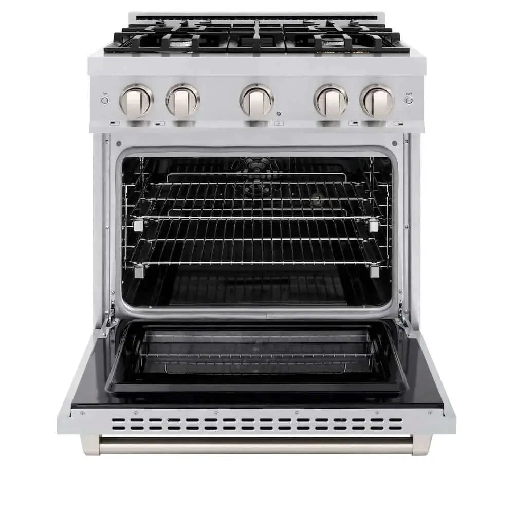 ZLINE 30" Select Dual Fuel Range Gas Cooktop Electric Convection Oven Stainless Steel HDR30 by Farmhouse Kitchen and Bath