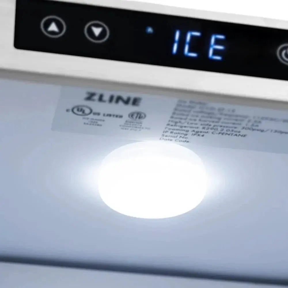 ZLINE 15" Touchstone Gourmet Ice Maker Drain Pump Stainless Steel Door Matte Black IGMDZ-ST-15-MB by Farmhouse Kitchen and Bath