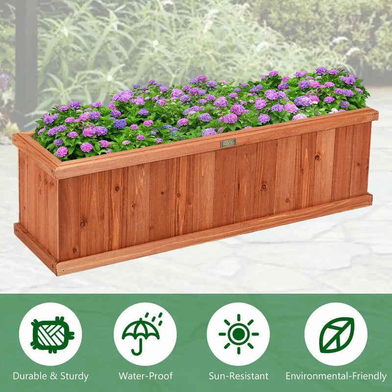 Wooden Decorative Planter Box for Garden Yard and Window by DirectDeals