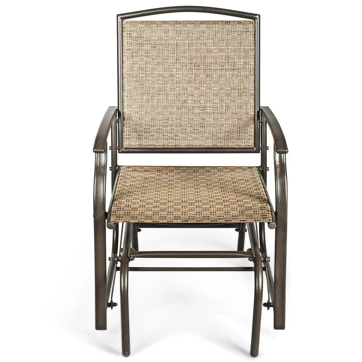 Steel Frame Garden Swing Single Glider Chair Rocking Seating by DirectDeals