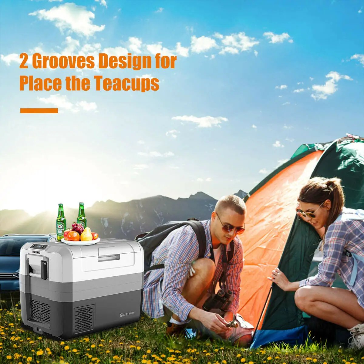 70 Quart Portable Electric Car Camping Cooler by DirectDeals