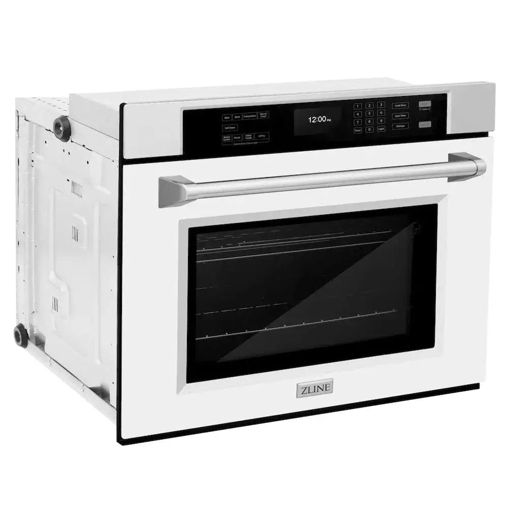 ZLINE 30 "Professional True Convection Single Wall Oven, Air Fry, Self Clean, White Matte WAS-WM-30 by Farmhouse Kitchen and Bath