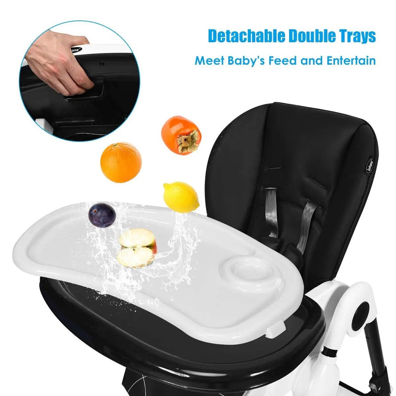 A-Shaped High Chair with 4 Lockable Wheels by DirectDeals